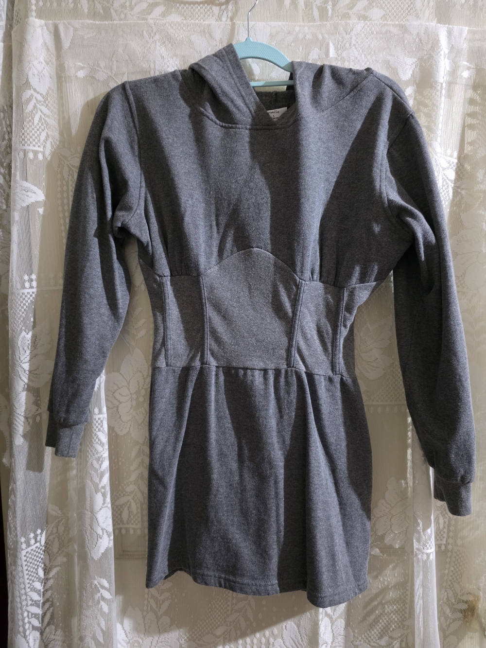 Rue21 Charcoal Gray Hooded Knit Dress